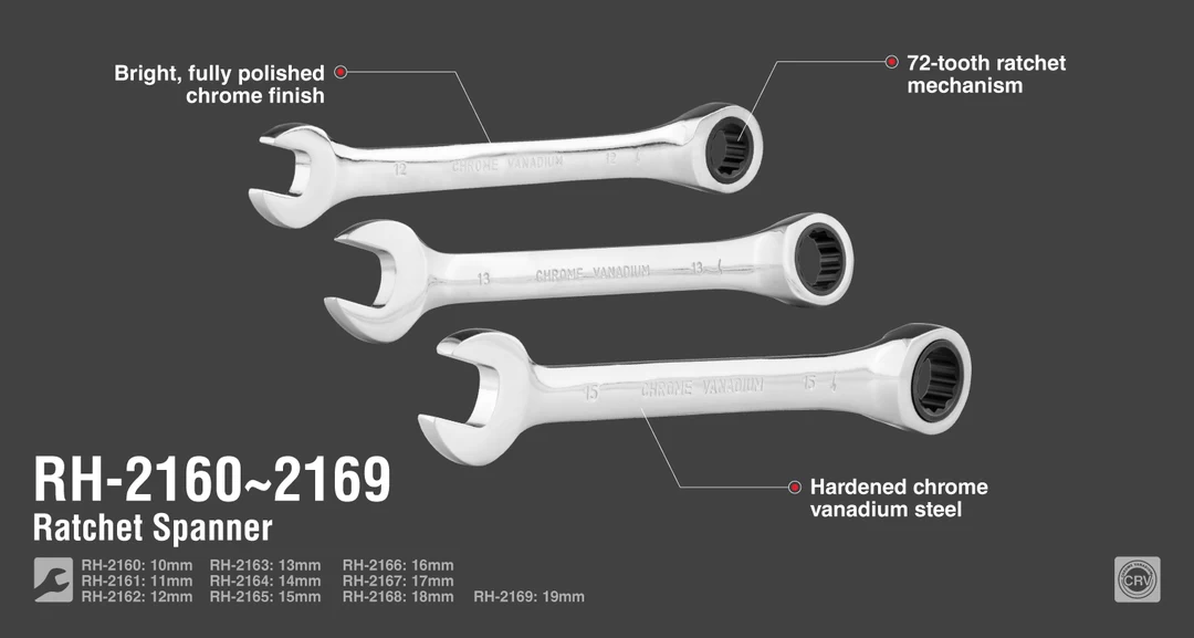 آچار یک سر جغجغه 12 میلی متری RH-2162 رونیکس