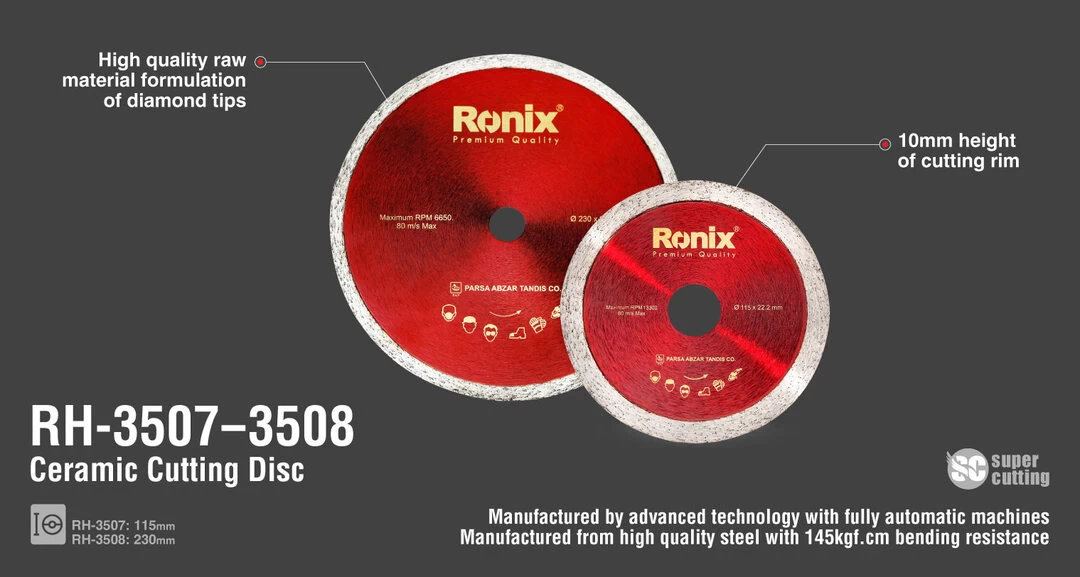 صفحه سرامیک بر 115 میلی متری RH-3507 رونیکس