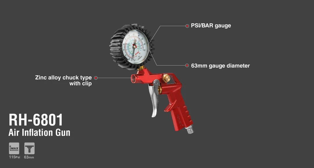 درجه باد کارگاهی تفنگی RH-6801 رونیکس