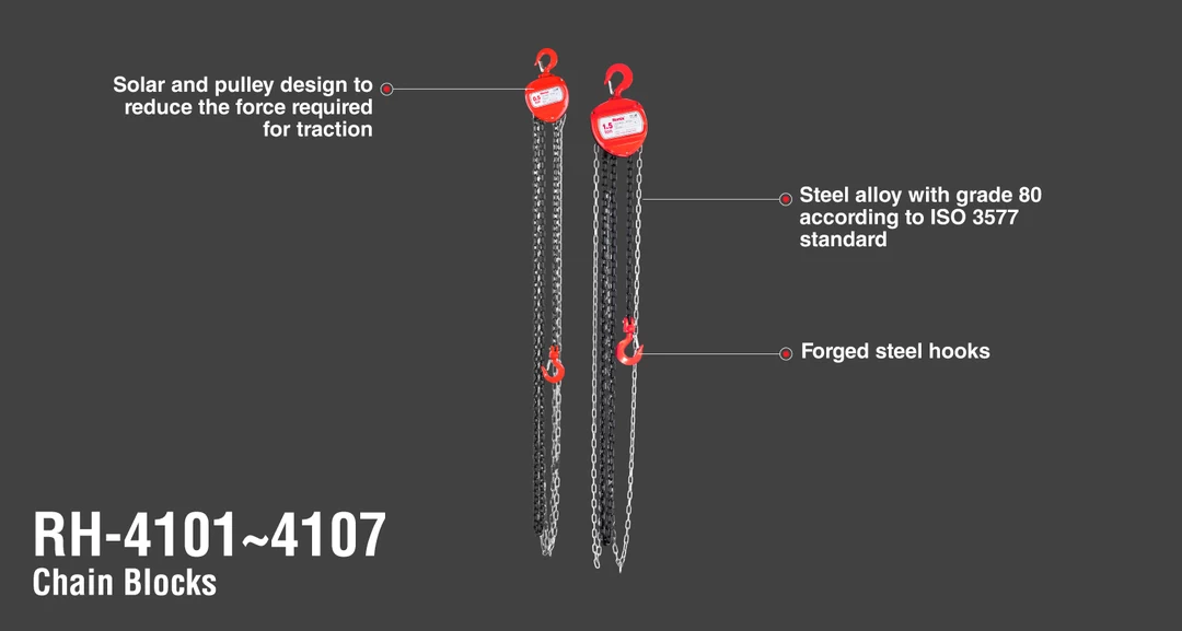 جرثقیل 2تن-زنجیر 3 متری RH-4104 رونیکس