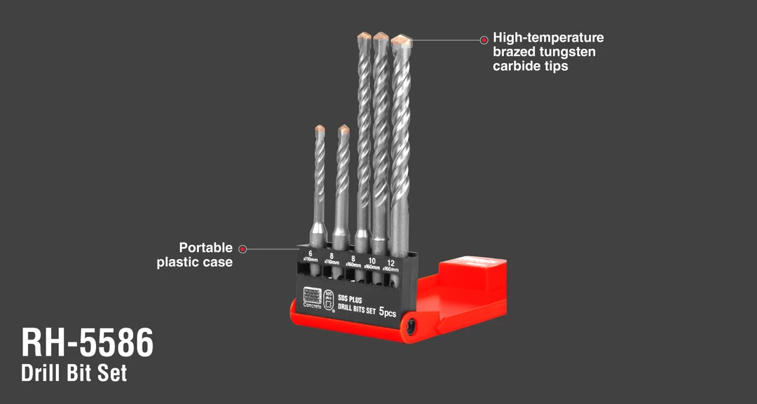 ست مته 4 شیار پنج عددی RH-5586 رونیکس