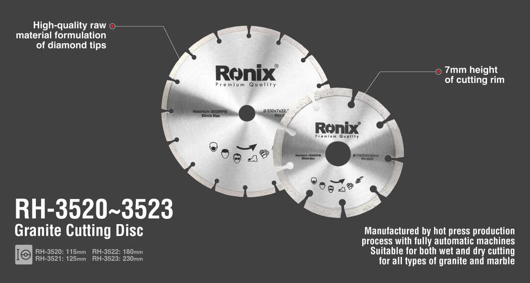 صفحه گرانیت بر180 میلی متری RH-3522 رونیکس