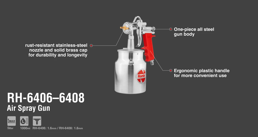 پیستوله بادی کاسه زیر 1.8 میلی متری RH-6408 رونیکس
