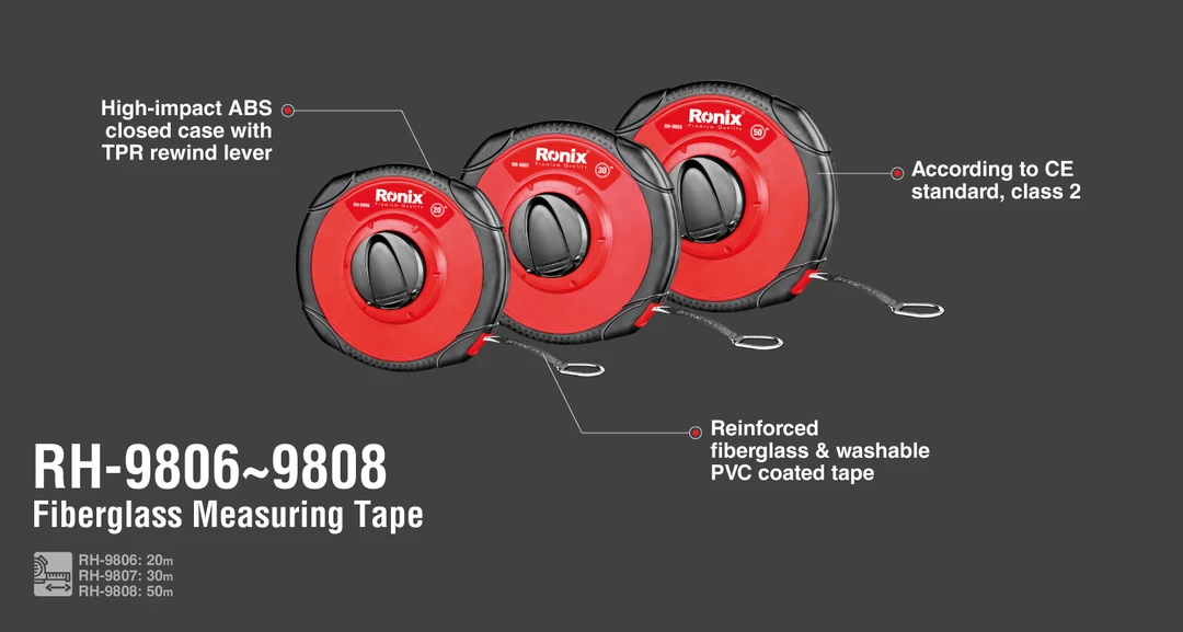 متر فایبرگلاس 50 متری RH-9808 رونیکس