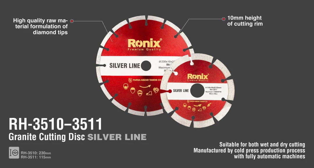 صفحه گرانیت بر نرمال 115 میلی متری RH-3511 رونیکس